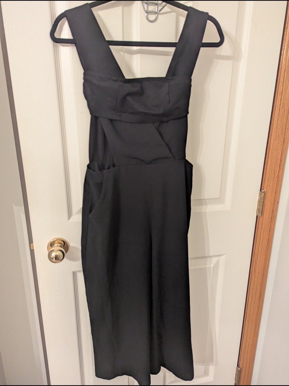 Guess Black Wide-Strap Jumpsuit